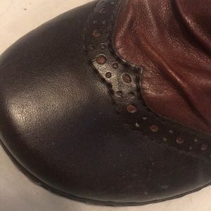 Rieker shoe boots,Oxford style. EUC vintage flare